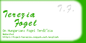 terezia fogel business card